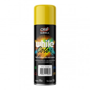 Tinta Spray White Color Amarelo 340ml Orbi Química [18752]